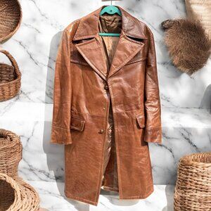 Vintage A Robert Lewis Idea Men’s 42 Lambskin Leather Coat Jacket 70’s Retro
